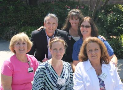 Henson Cancer Institute staff members Dr. John Mansueti, Jenny Harsin, Angie Ness Lisa Barnes, Jenine Giansanti and Maryrose Custer came out to support survivors. Henson Cancer Institute staff members Dr. John Mansueti, Jenny Harsin, Angie Ness Lisa Barnes, Jenine Giansanti and Maryrose Custer came out to support survivors.